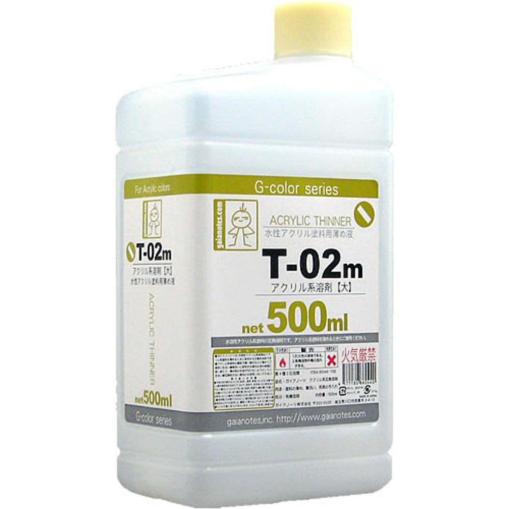 Amazon.co.jp: ガイアノーツ T-02m アクリル系溶剤 (大) 500ml